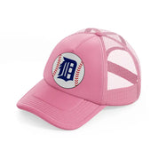 detroit tigers ball pink trucker hat