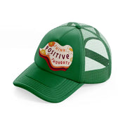 groovy quotes 13 green trucker hat