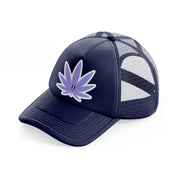 purple leaf-navy-blue-trucker-hat