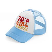 70's girl-sky-blue-trucker-hat