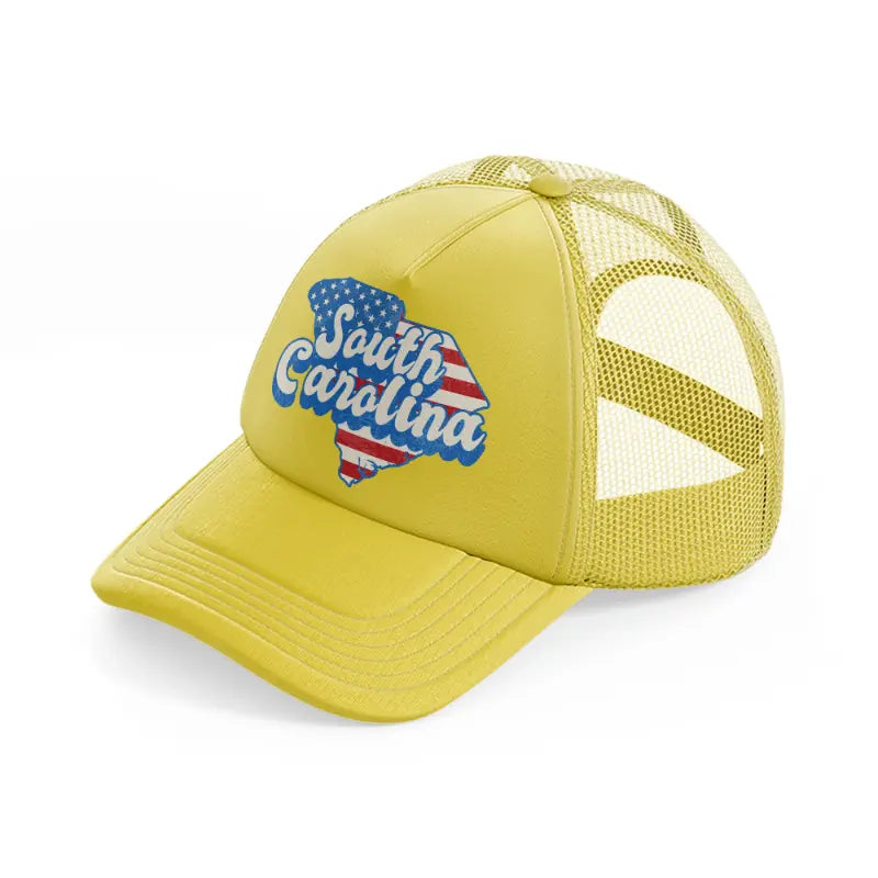 south carolina flag-gold-trucker-hat