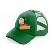 baseball hit-green-trucker-hat