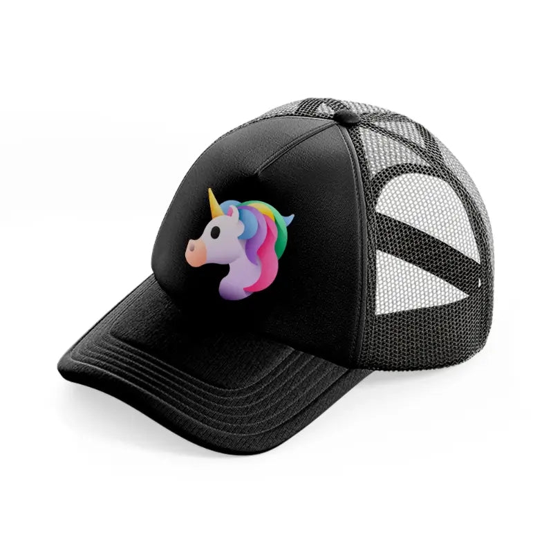 unicorn-black-trucker-hat