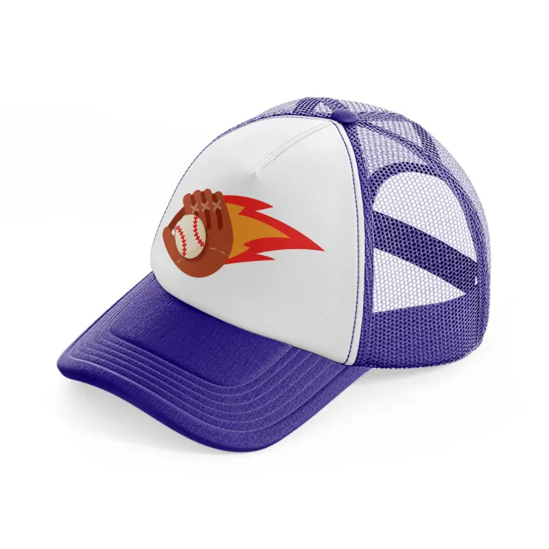 baseball catch-purple-trucker-hat