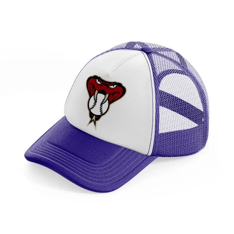 arizona diamondbacks emblem-purple-trucker-hat