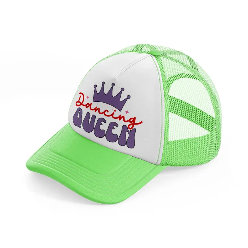 dancing queen-lime-green-trucker-hat