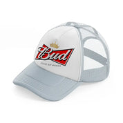 bud king of beers grey trucker hat