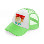 golf ball multicolor-lime-green-trucker-hat
