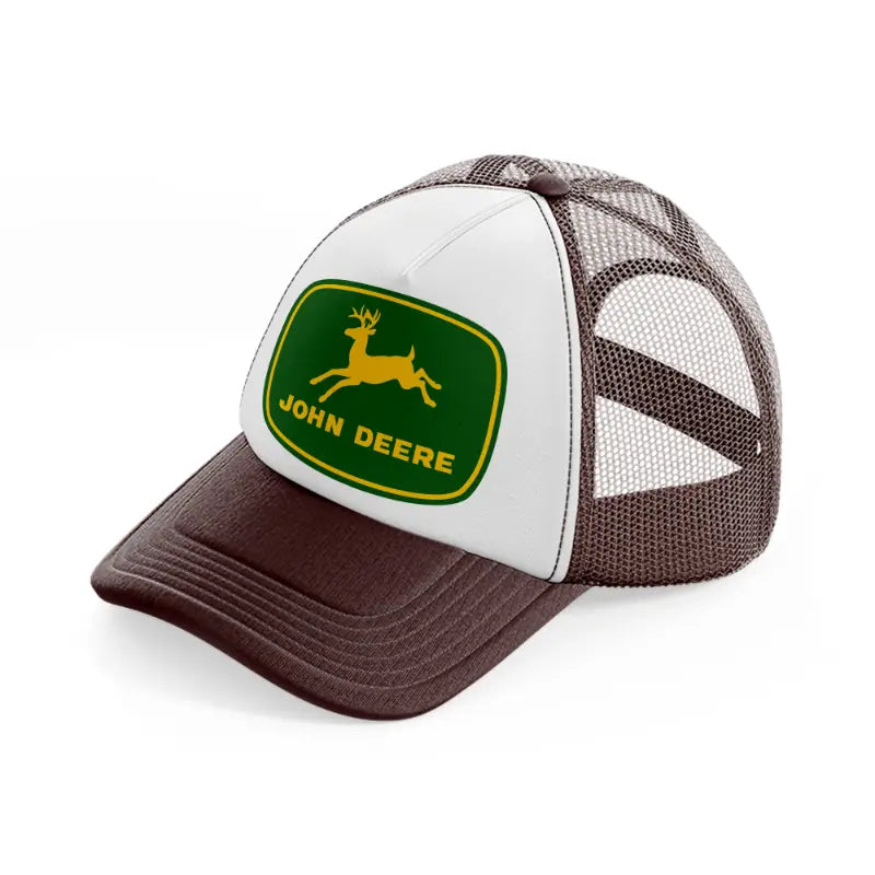 john deere green logo-brown-trucker-hat