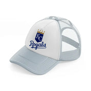 kansas city royals emblem-grey-trucker-hat