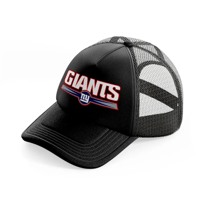 new york giants logo-black-trucker-hat