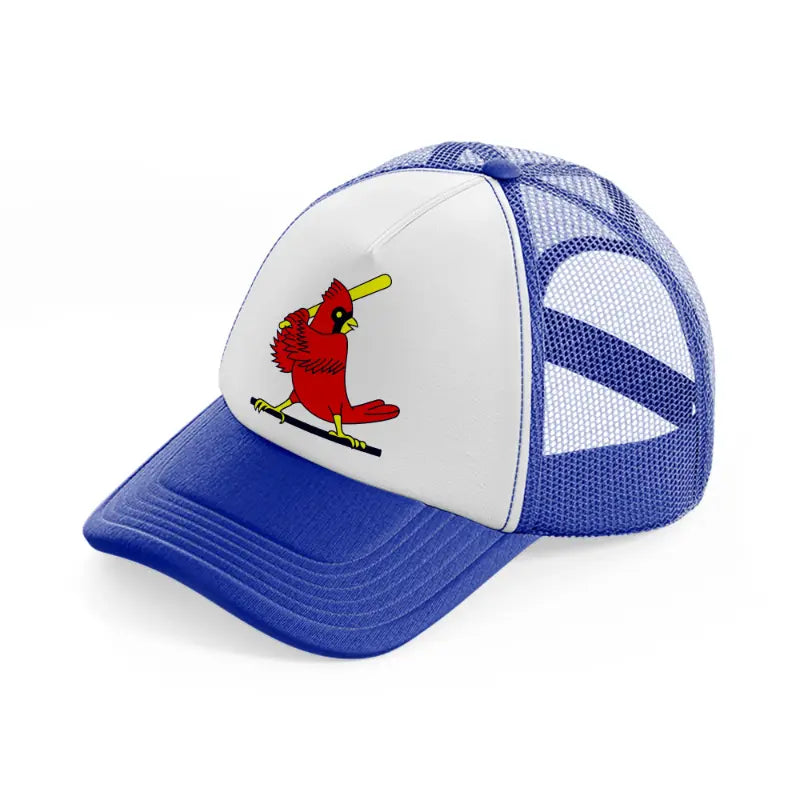 st louis cardinals bird-blue-and-white-trucker-hat