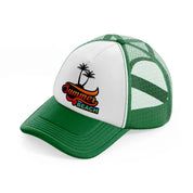 summer beach-green-and-white-trucker-hat