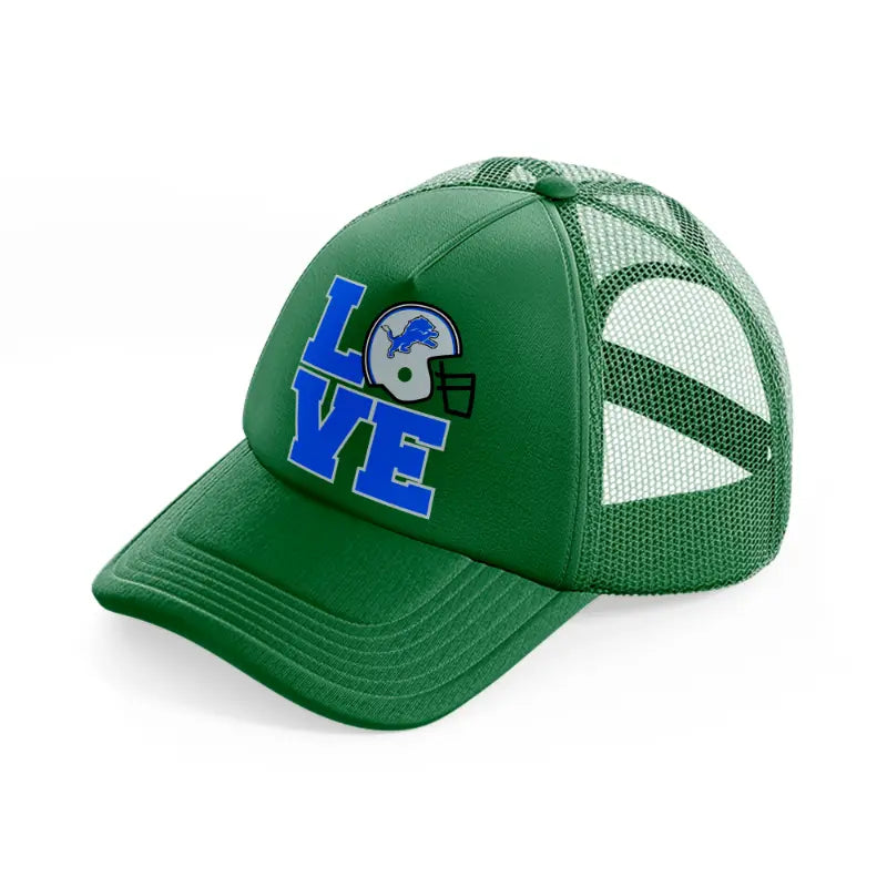 love detroit lions-green-trucker-hat