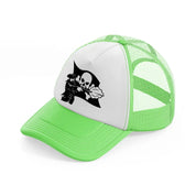 captain flag lime green trucker hat