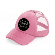 ciao chat bubble pink trucker hat