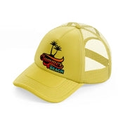 summer beach-gold-trucker-hat