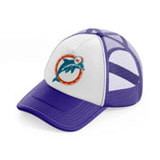 miami dolphins lover-purple-trucker-hat