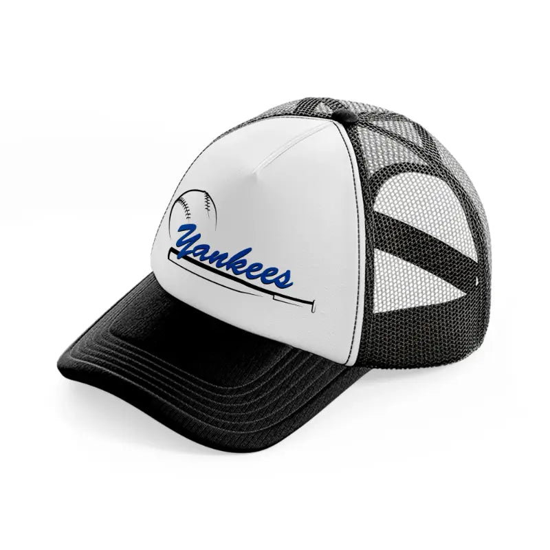 newyork yankees classic-black-and-white-trucker-hat