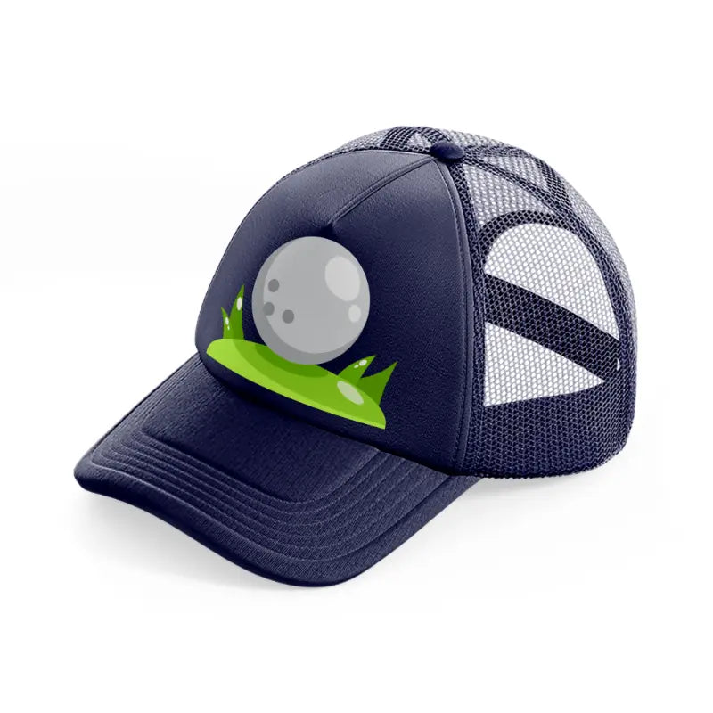 golf ball white-navy-blue-trucker-hat