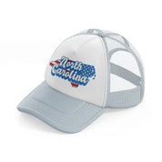 north carolina flag grey trucker hat