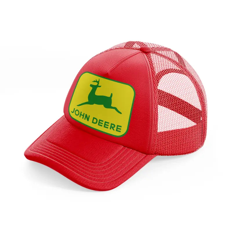john deere-red-trucker-hat