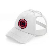 cleveland indians white trucker hat