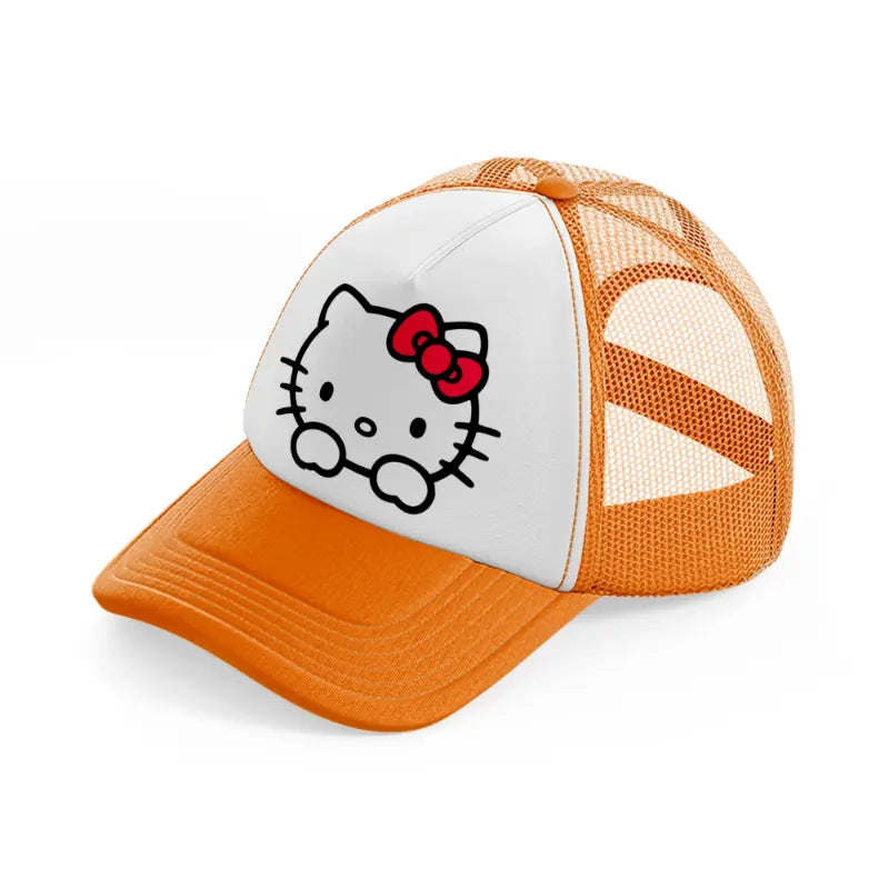 hello kitty basic-orange-trucker-hat