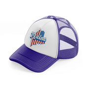 maine flag purple trucker hat