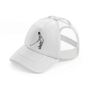 golfer with hat-white-trucker-hat