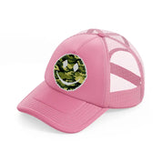 smiley face camo-pink-trucker-hat
