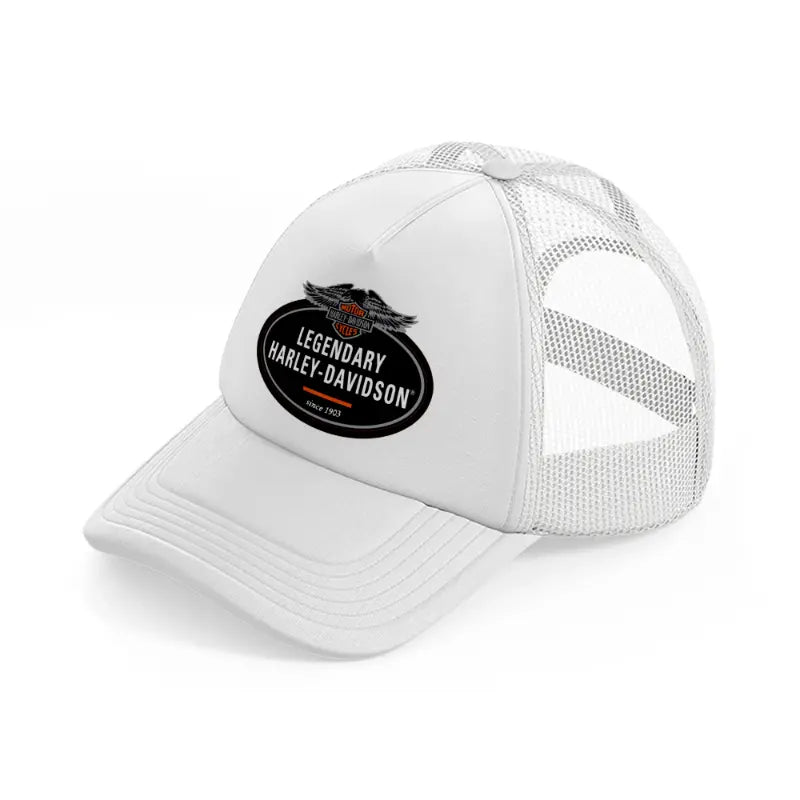 legendary harley-davidson since 1903-white-trucker-hat