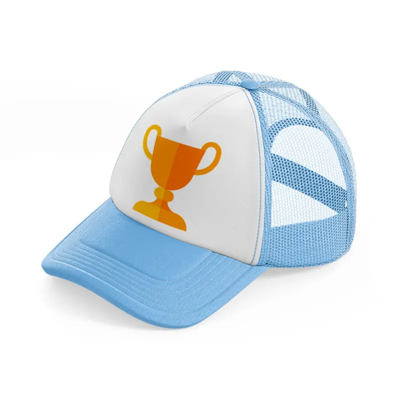 trophy sky blue trucker hat