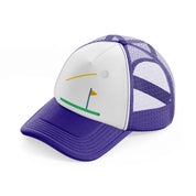 golf cartoon purple trucker hat