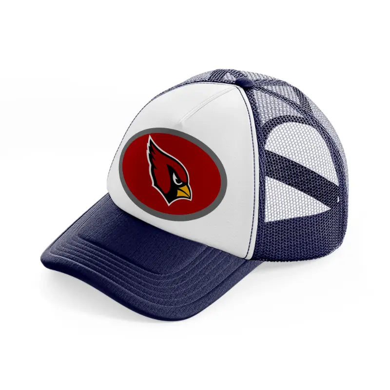 arizona cardinals small logo-navy-blue-and-white-trucker-hat