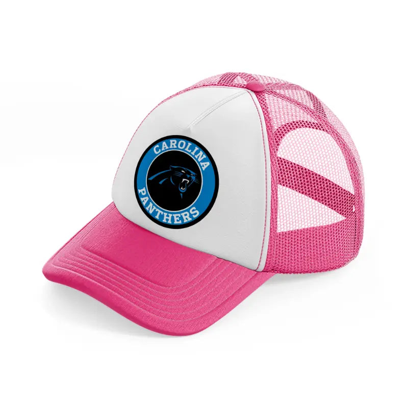 carolina panthers-neon-pink-trucker-hat