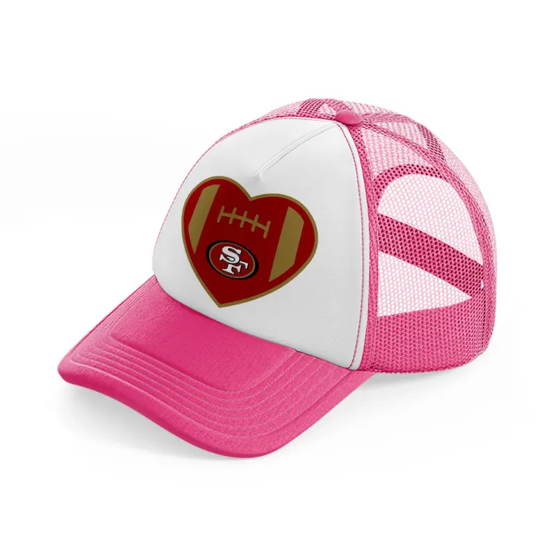 love 49ers-neon-pink-trucker-hat