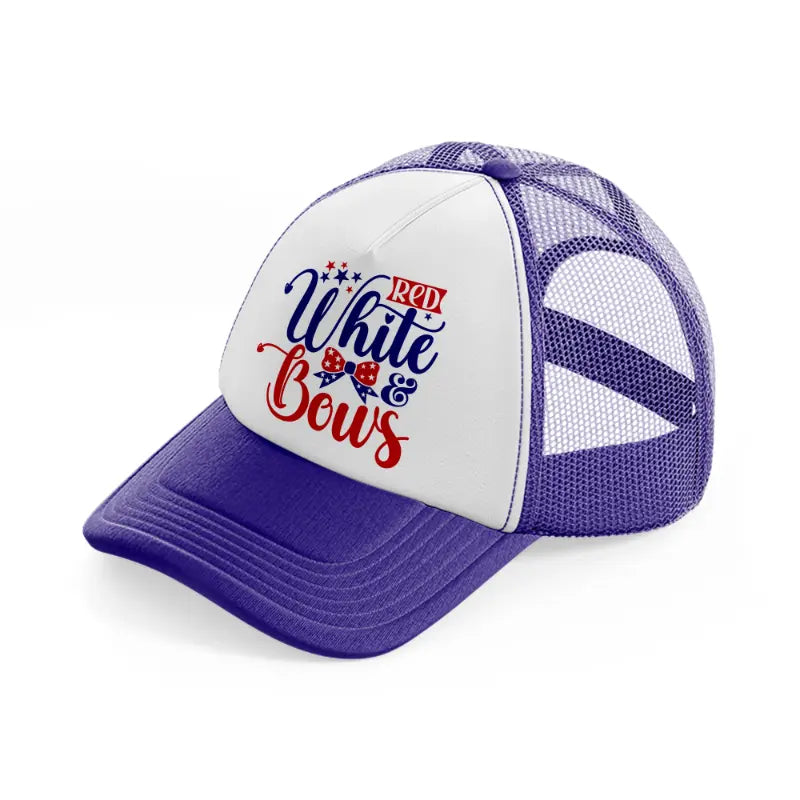 red white & bows-01-purple-trucker-hat