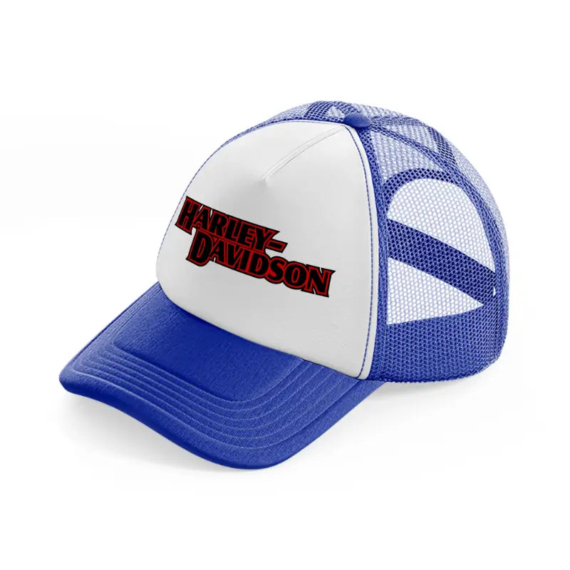 harley-davidson b&r-blue-and-white-trucker-hat