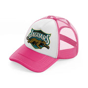 jacksonville jaguars badge-neon-pink-trucker-hat