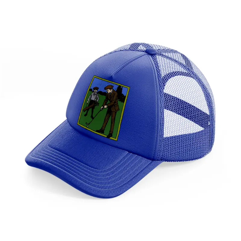 golfers color-blue-trucker-hat