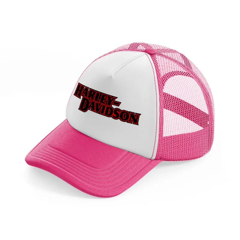 harley-davidson b&r-neon-pink-trucker-hat