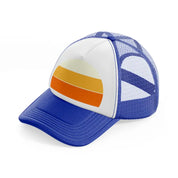 sun retro blue and white trucker hat