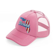 florida flag-pink-trucker-hat