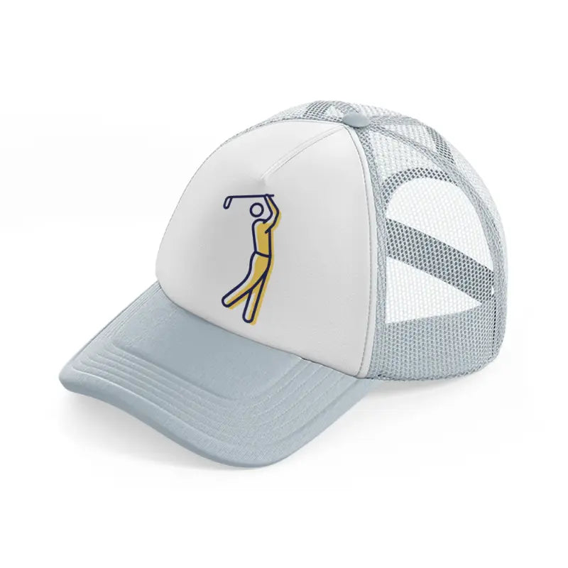 golf player sign-grey-trucker-hat