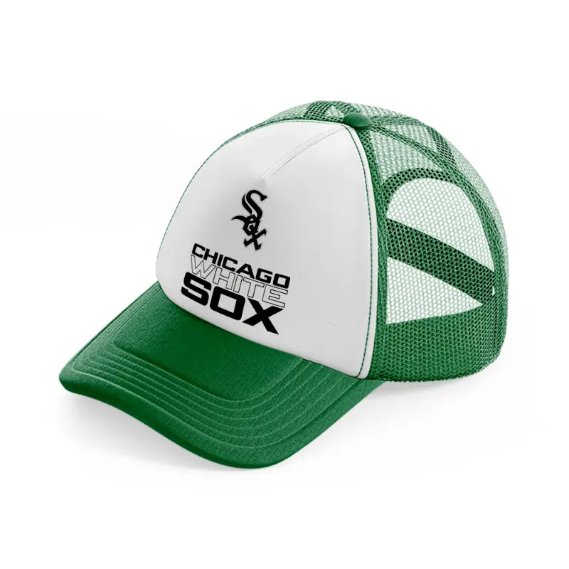 chicago white sox logo-green-and-white-trucker-hat