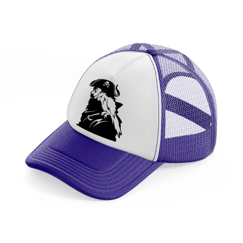 pirate with cacatua-purple-trucker-hat