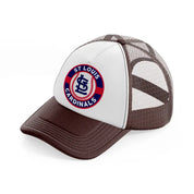 st louis cardinals vintage badge-brown-trucker-hat