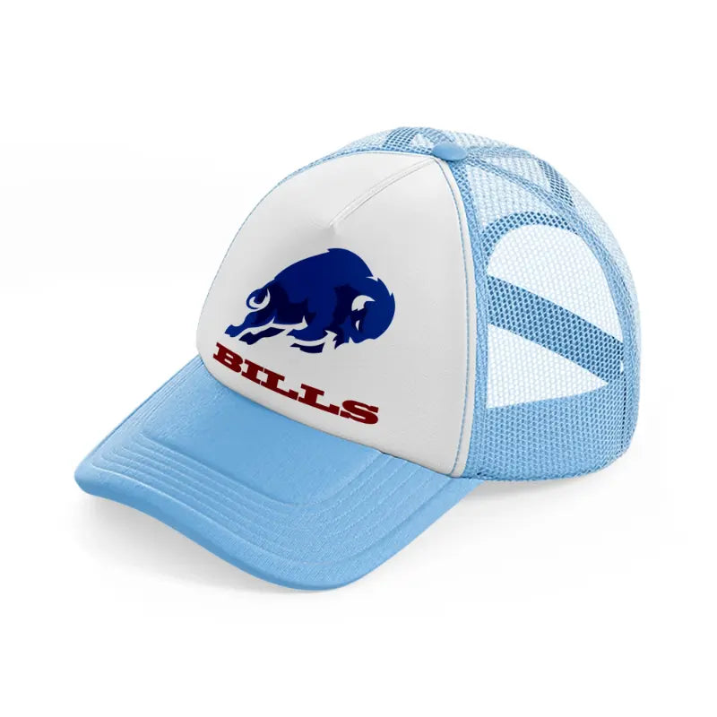 buffalo bills blue and white-sky-blue-trucker-hat
