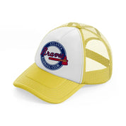 atlanta baseball club-yellow-trucker-hat